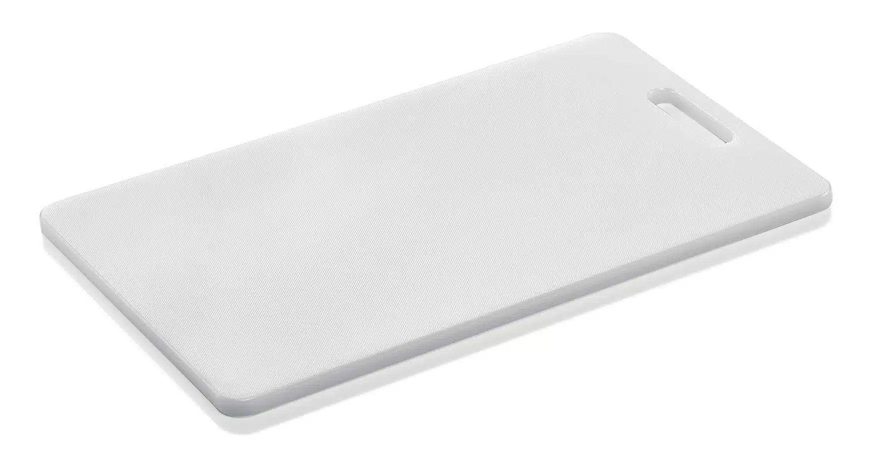 Skærebræt m/håndtag, HACCP, Hvid, PE, 40x25x1,2cm