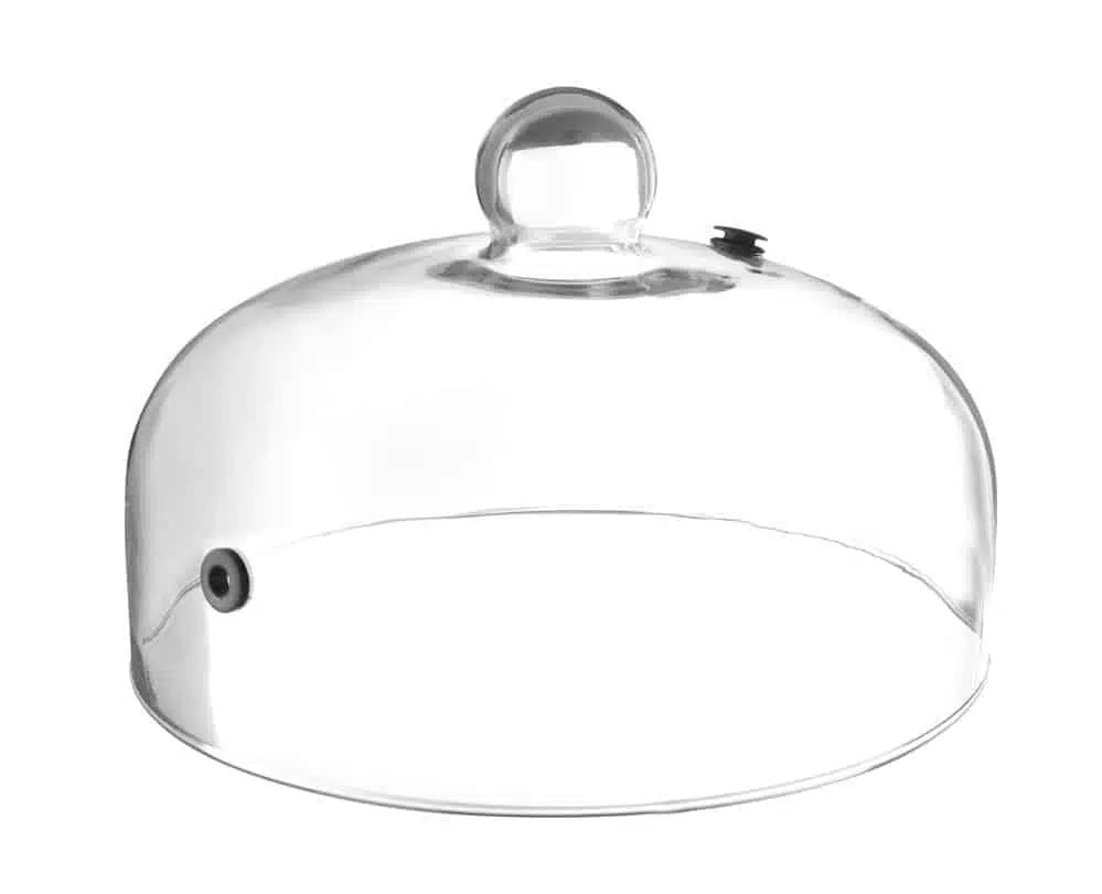 Røgklokke i glas med ventil, ø260x(h)174mm – perfekt til koldrøgning
