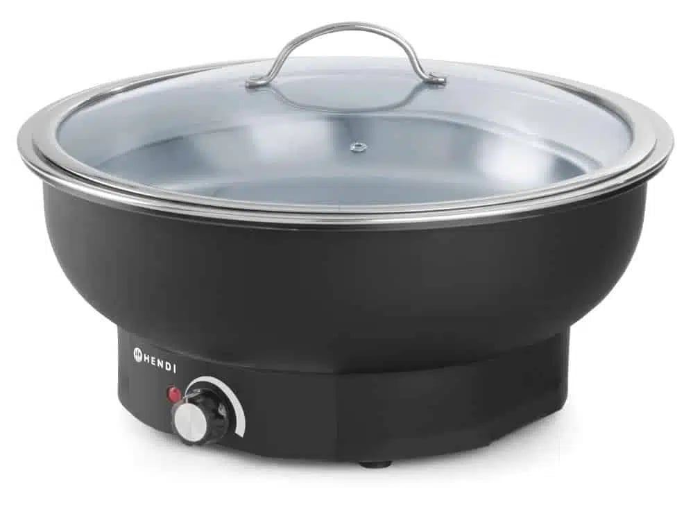 Elektrisk chafing dish tesino, 6,8l, 230v/500w, ø405x(h)248mm, justerbar temp.