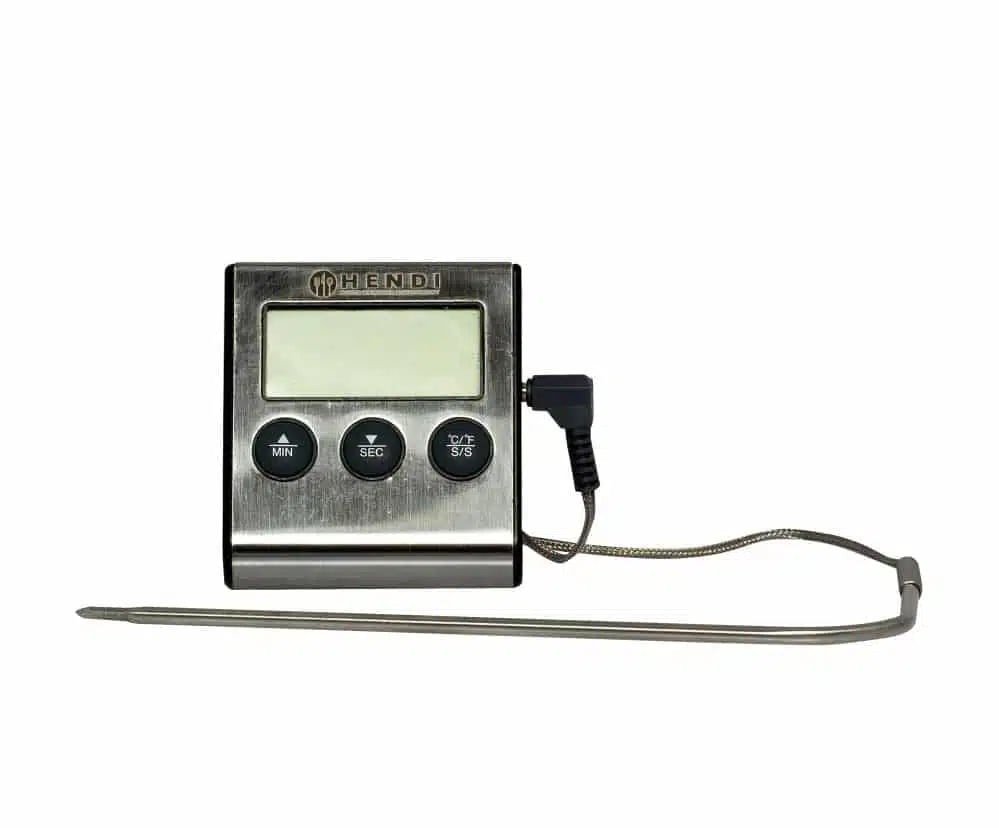 Stegtermometer med timer, 65x70x(H)17mm, 2 stk.