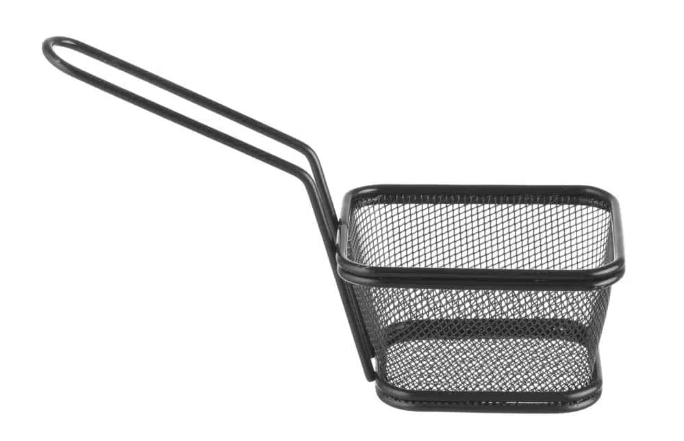 Sorte, stabelbare mini friturekurve, 105x90x60mm
