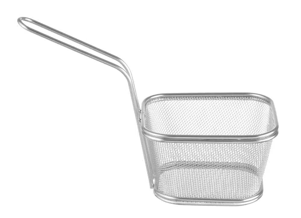 Sorte, stabelbare mini-friturekurve, 130x115x80mm, mat finish
