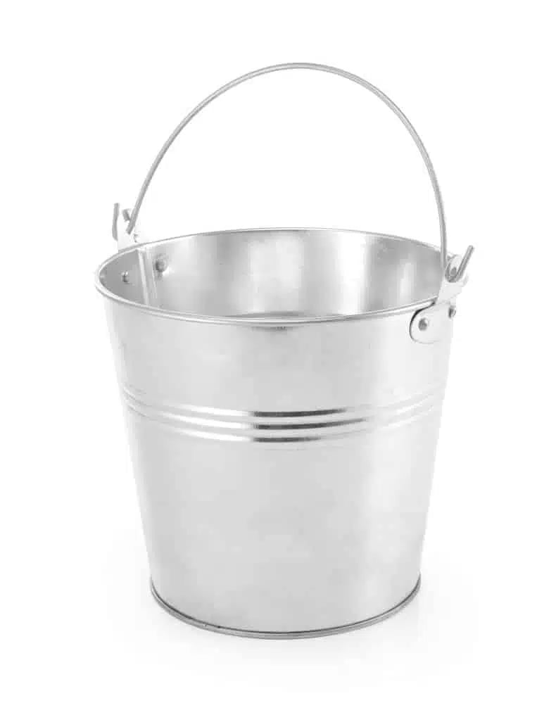 Spande med håndtag, ø160x(h)140mm.