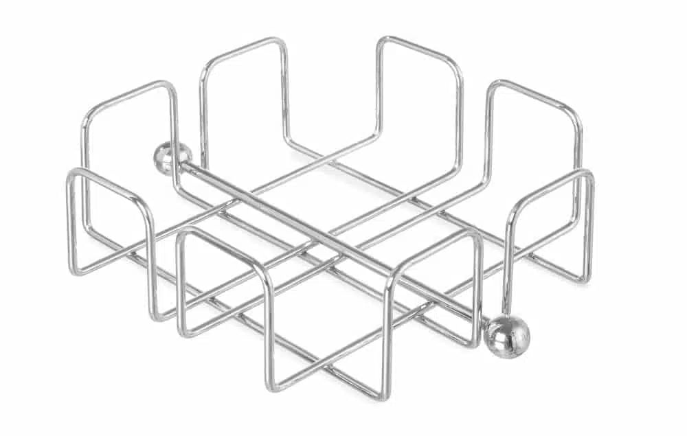Servietholder i holdbart bomuld, 190x190x65mm, grå/beige eller grå/mørkeblå