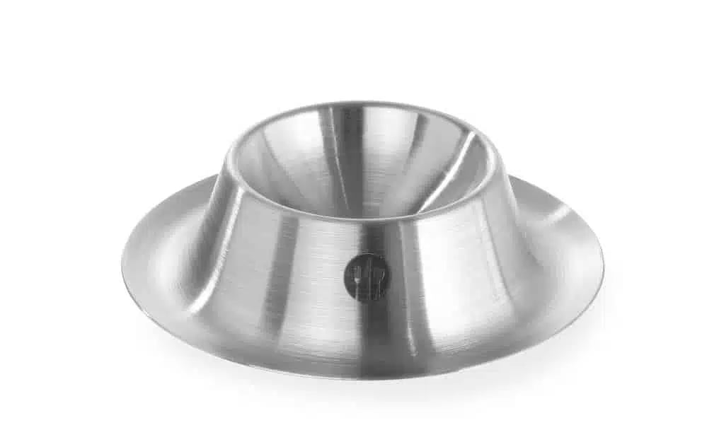 Hvide æggebægre i abs plast – 6 stk, ø85x(h)15mm