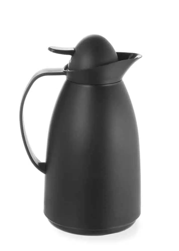 Termokande med glas indvendig flaske, 1L, Sort, ø140x(H)268mm, Hendi