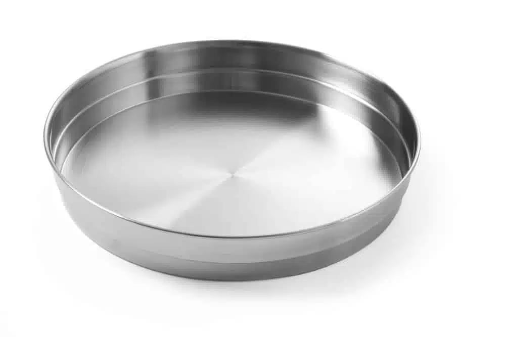 Øl bakke i rustfrit stål med dekorativ mønster, ø315x(h)45mm