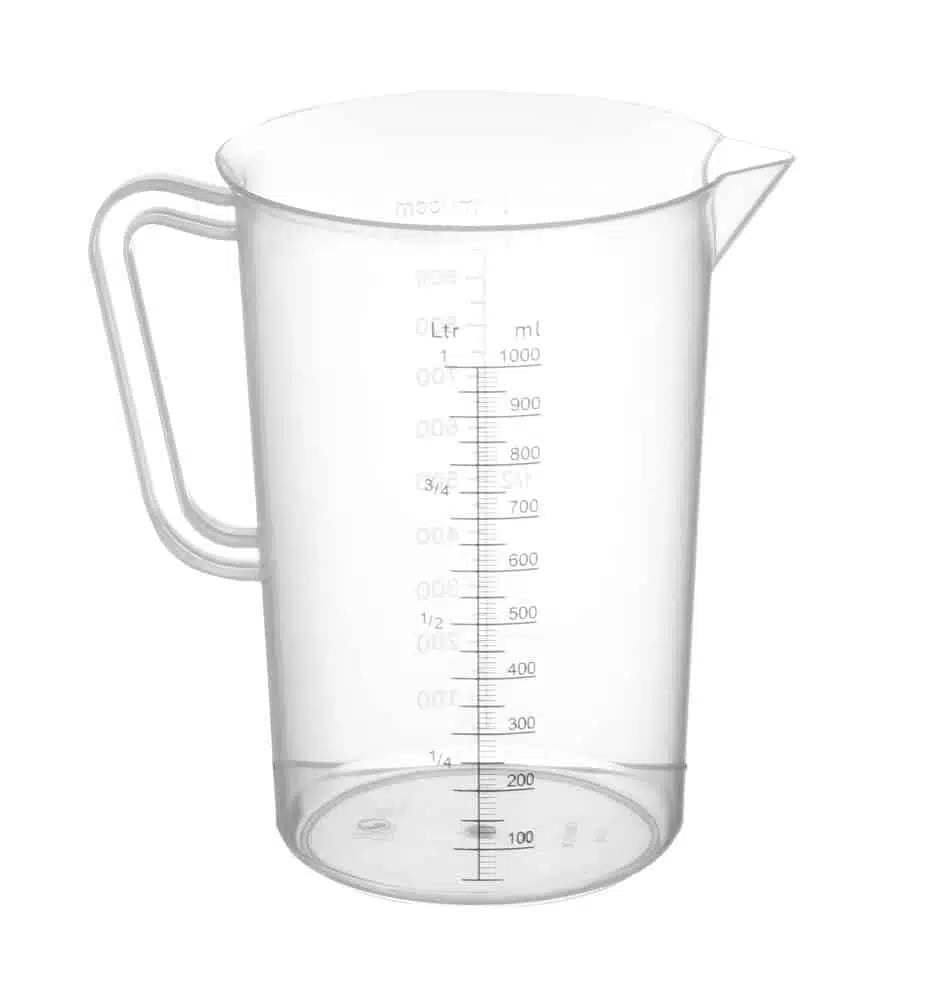 Målebæger i polypropylen, 1L, ø110x(H)170mm, med graduering