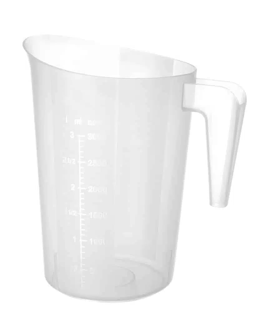 Stabelbar målekande, 3l, ø181x(h)233mm med indgraveret skala