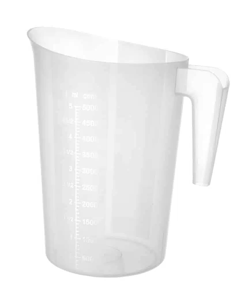 Robust og stabelbar målekande, 5l, ø210x(h)270mm