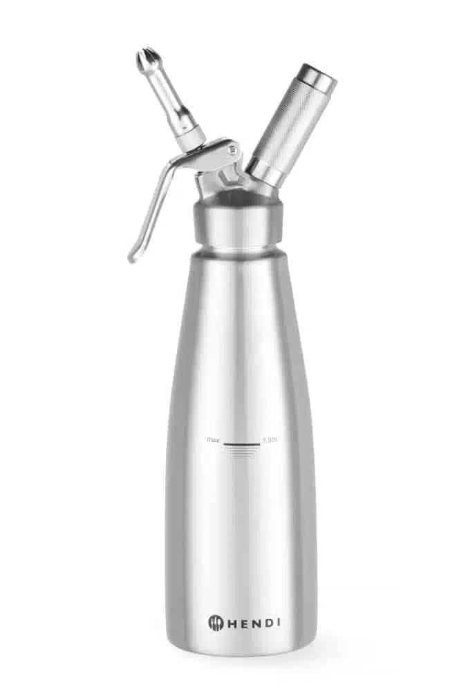 Profi line flødeskumsdispenser, 1l, hvid aluminium, 3 dyser