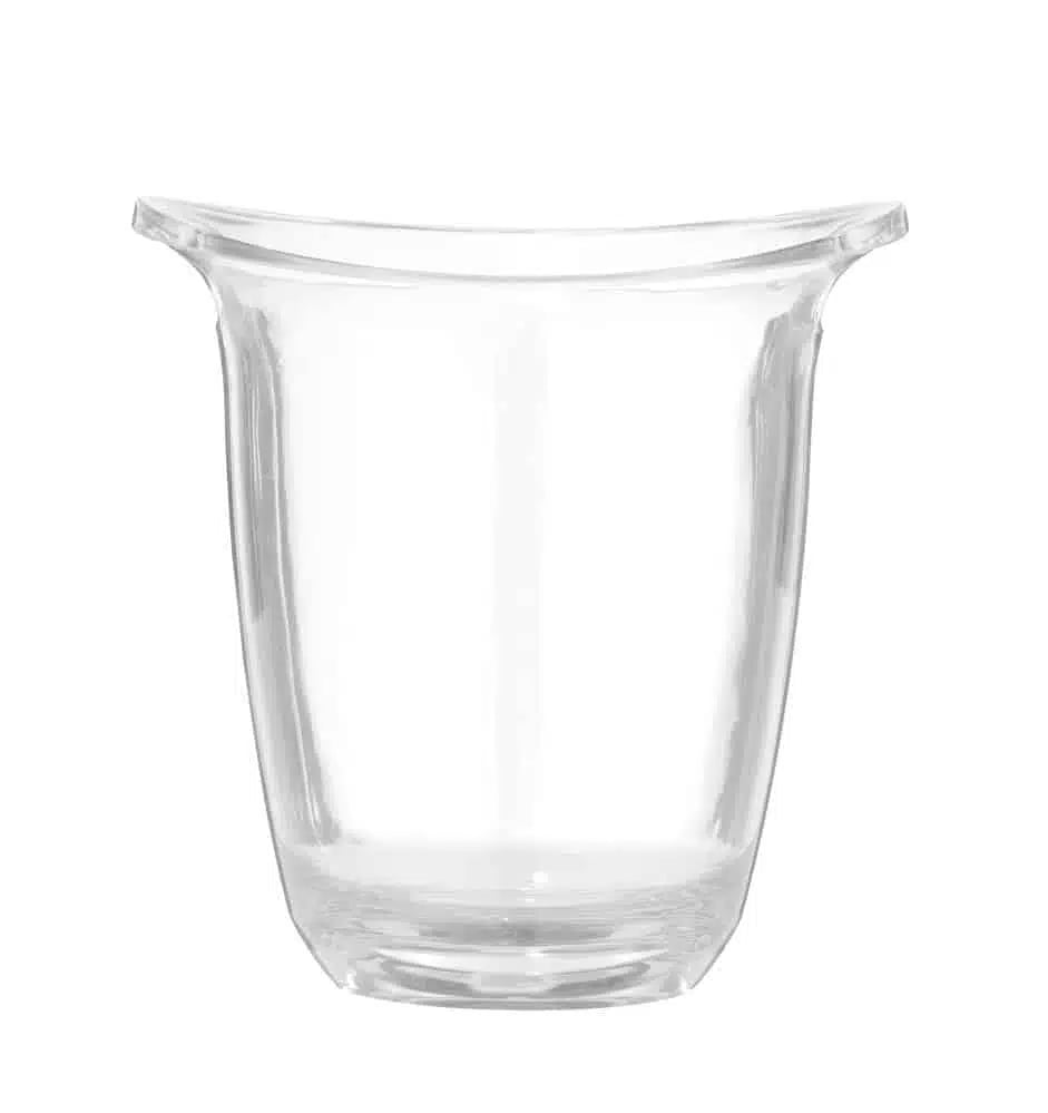 Transparent 3l champagnekøler i plastik, oval, 220x185x226mm