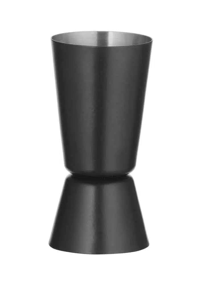 Sort barup målebæger til drinks, 25ml / 35ml, rustfrit stål