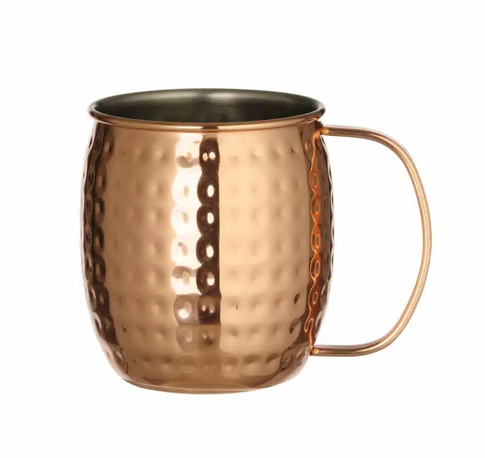 Kobber cocktail krus, 0,5l – rustfrit stål, poleret finish