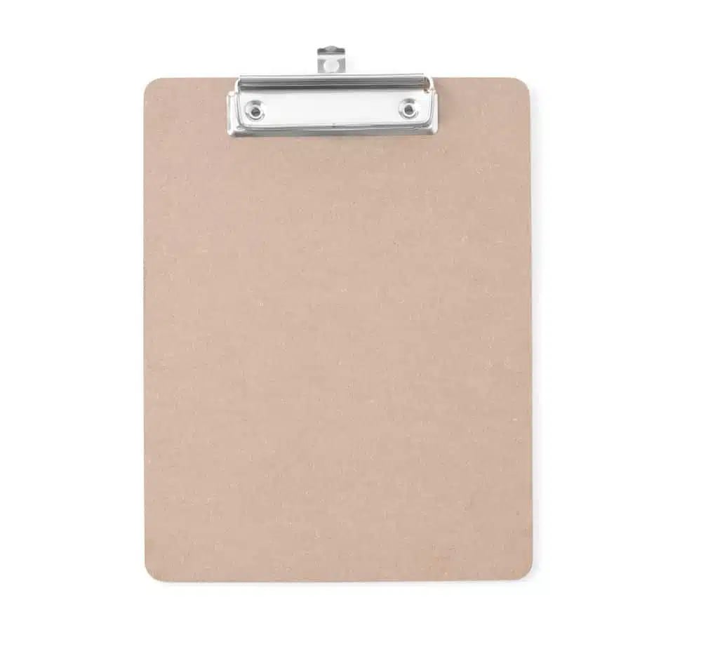 Robust menukort holder i mdf, 185x245mm, med metal klemme