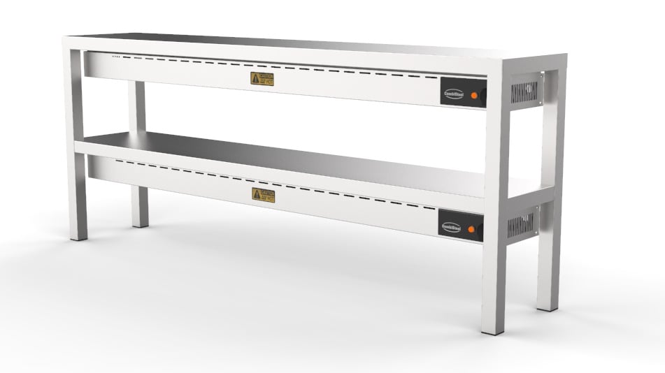 Combisteel – OVERSHELF KERAMISK OPVARMET 2 NIVEAUER 2000 12 VARMELEGEMER PÅ 250W