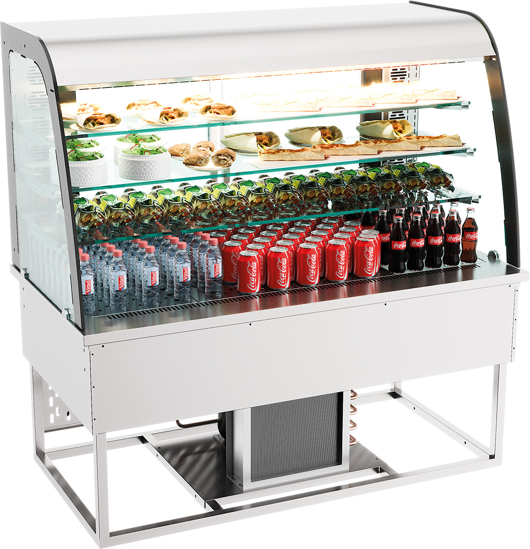Combisteel – DROP-IN KØLEDISPLAY 200L ÅBEN FRONT