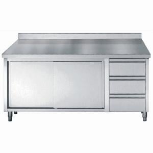Combisteel – 700 ARBEJDSBORD SKYDEDØRE SKUFFER OPKANT 1800