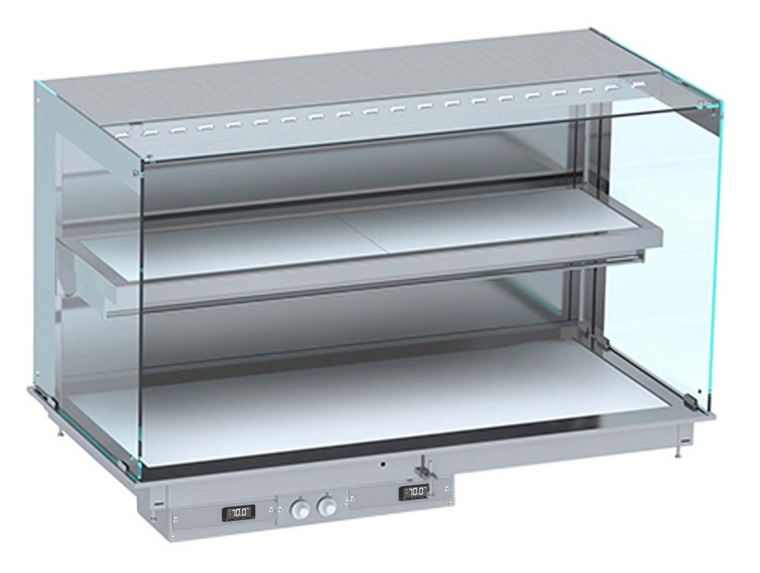 Combisteel – DROP-IN KUBISK OPVARMET KERAMISK DISPLAY VÆGMODEL – HVID 5/1