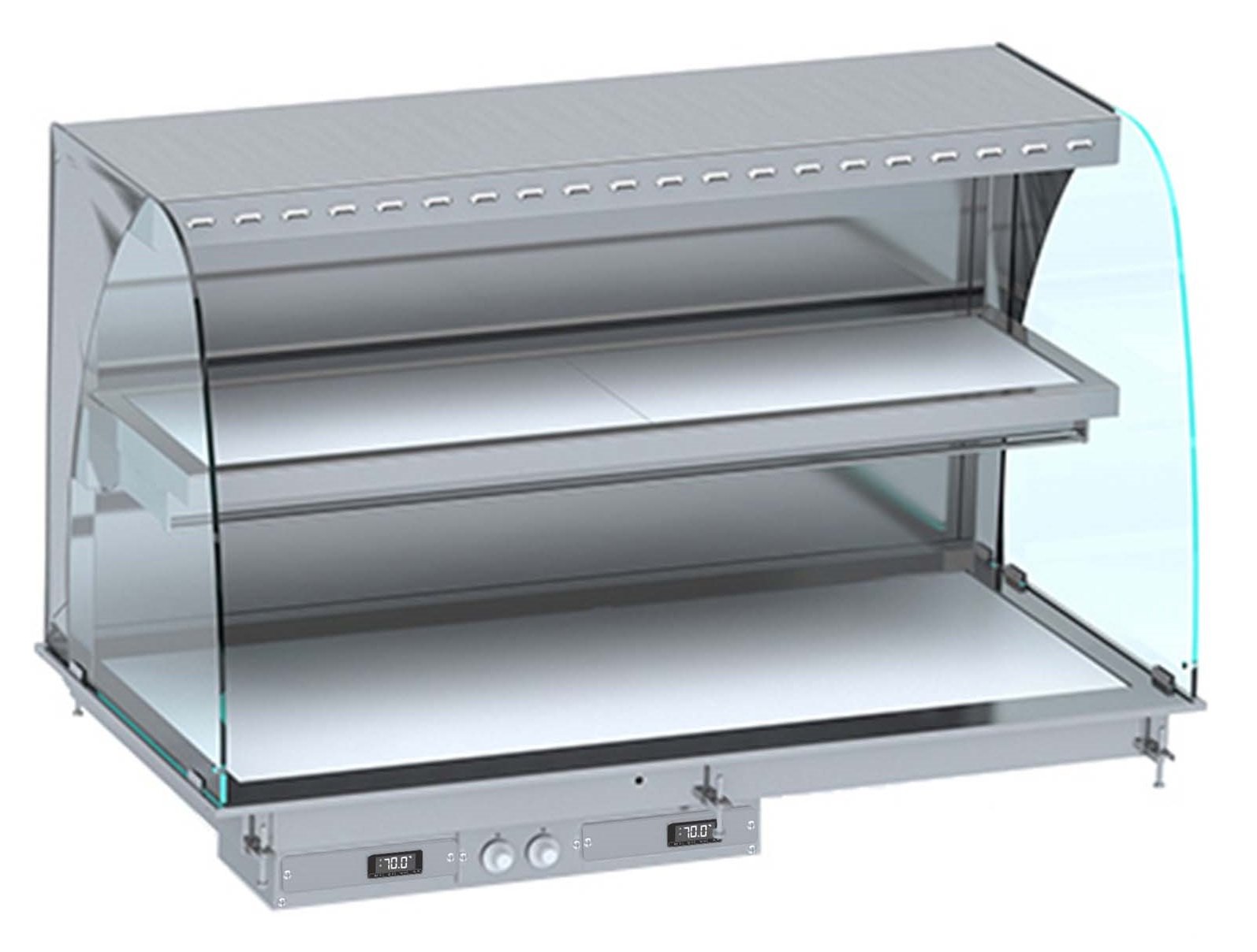 Combisteel – DROP-IN BUET OPVARMET KERAMISK DISPLAYVÆGMODEL – HVID 4/1
