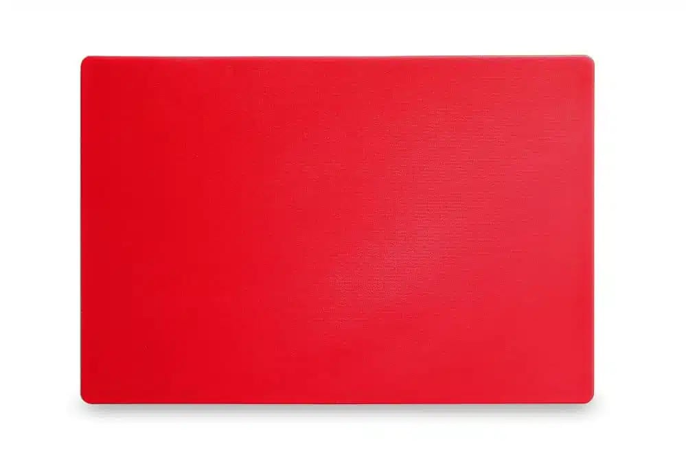 Skærebræt HACCP 450×300, rød, 450x300mm, begge sider glatte og anvendelige.