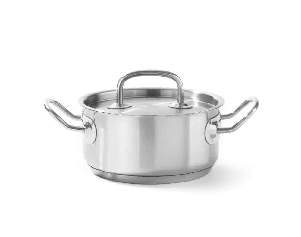 Lav gryde med låg, Kitchen Line, 1,5L, ø160x(H)75mm, Hendi