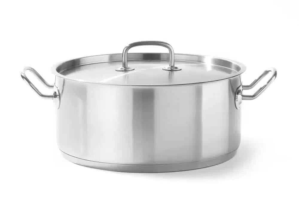 Lavt grydefad med låg, Kitchen Line, 7,3L, ø280x(H)120mm, Hendi