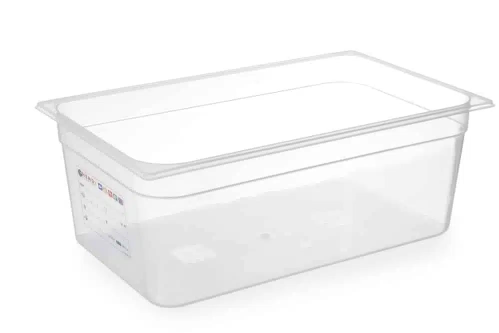 Transparent gn 1/1 haccp madopbevaringsbeholder, 9l, 530x325x65mm
