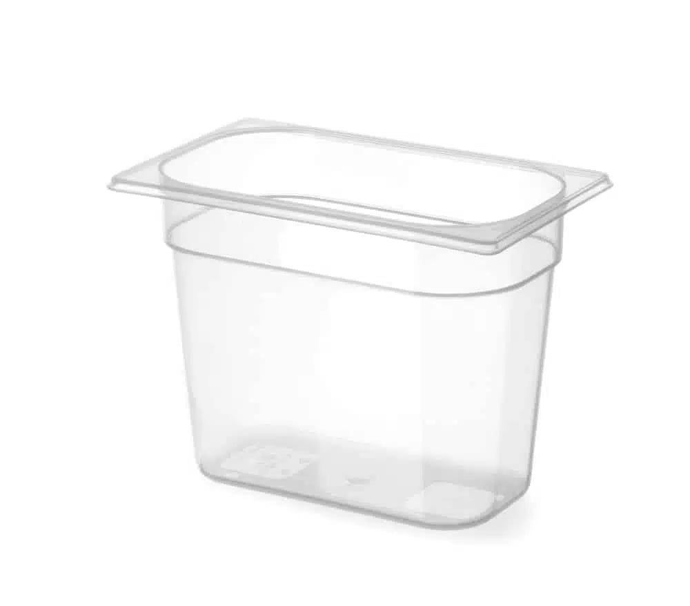 GN 1/4 polypropylen beholder, Profi Line, 2,8L, Transparent, 265x162x(H)100mm