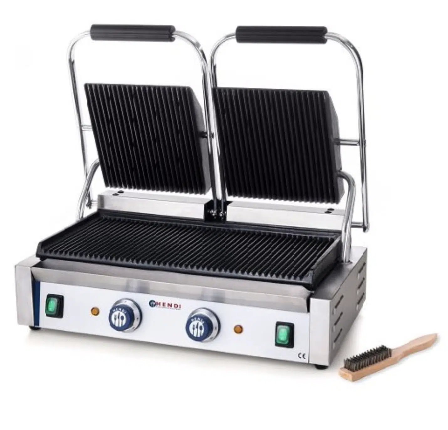 Panini grill 3600W, stor klemgrill, double