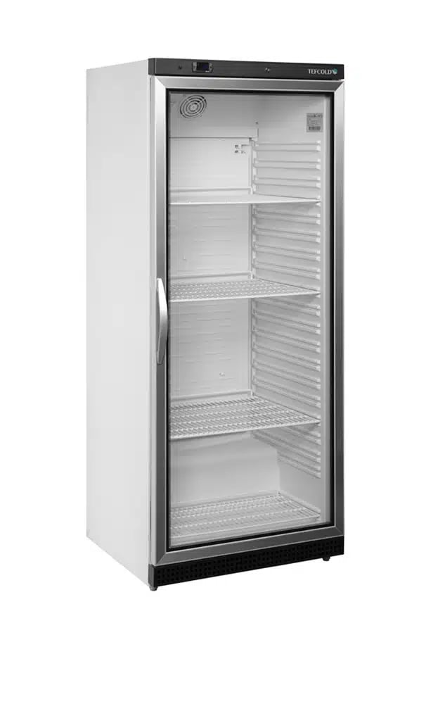 UR600G Hvidt Displaykøleskab med Glasdør, 605 Liter