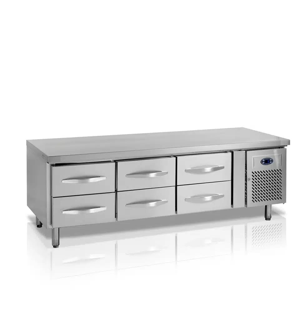 UC5360 Rustfrit Lavt Kølebord GN1/1 med 138 liter kapacitet