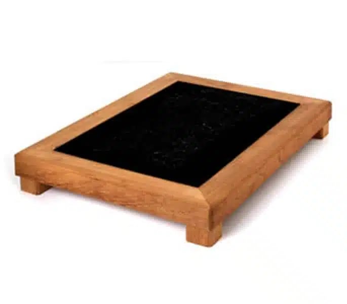 JOSPER Serveringsfad basalt m/Irokotræ, 46x14cm