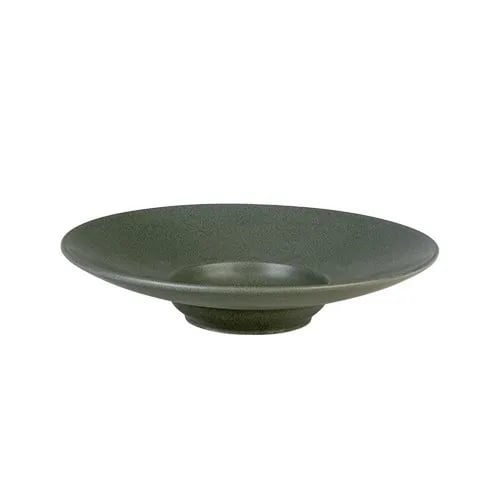 PLATE WIDE RIM L 023,5 x H.4,5cm ‘GRADES GREEN'(V/6)
