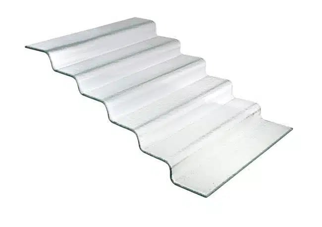 Vetro seks-trins transparent glas buffettrappe, 600x455x(H)240mm