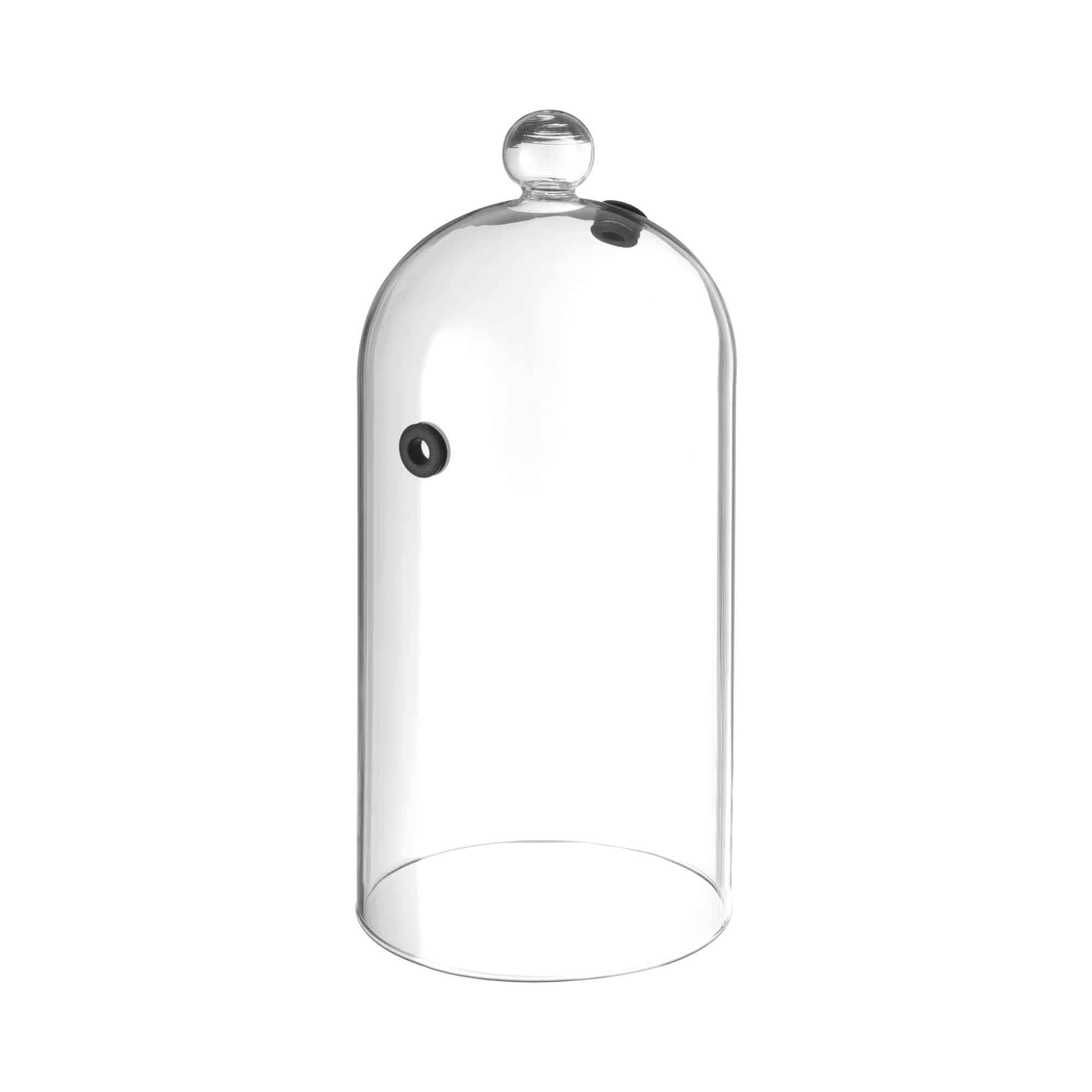Glas cloche med en ventilationsåbning, 30x(H)282mm