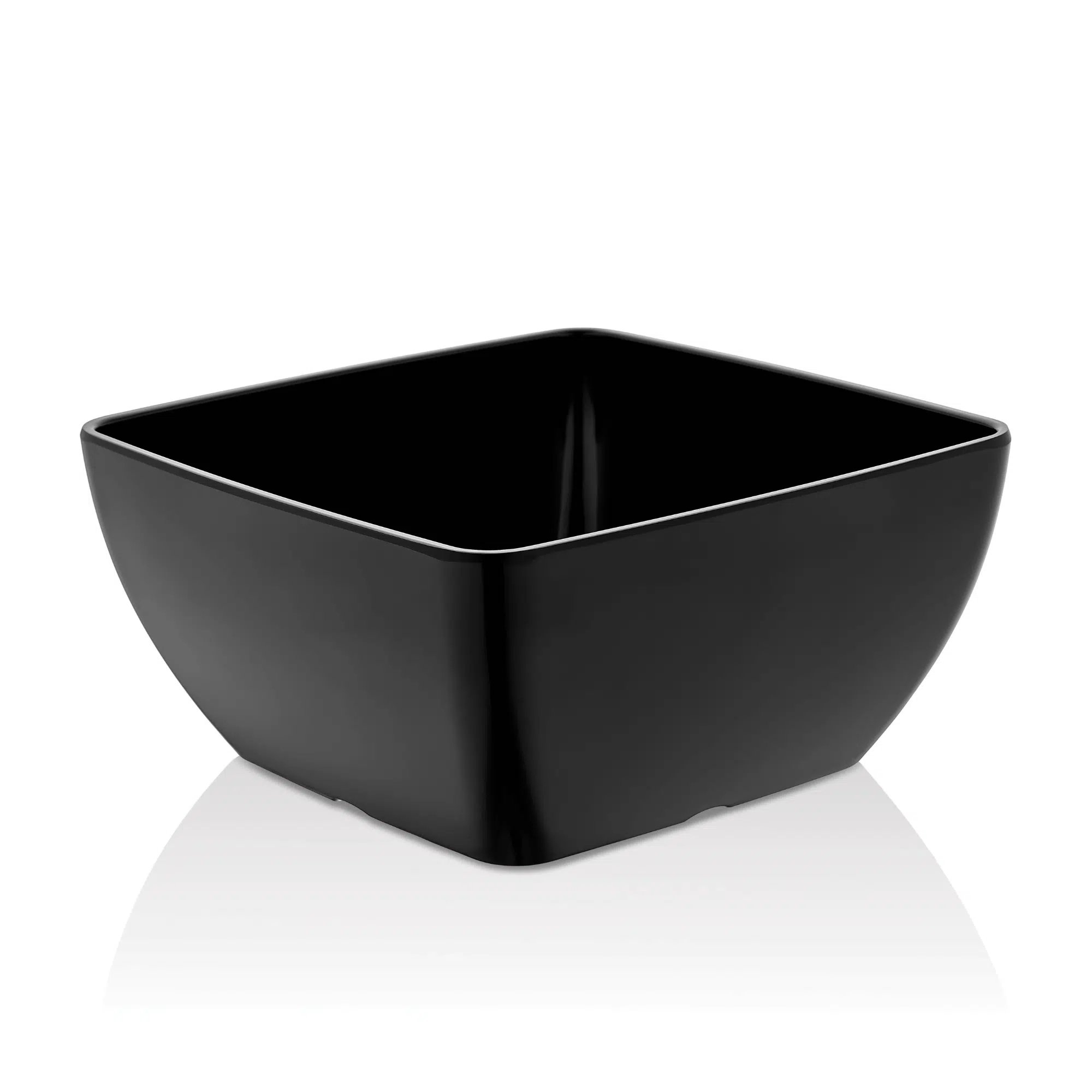 Melamin firkantet skål, sort, 125x125x(h)65mm