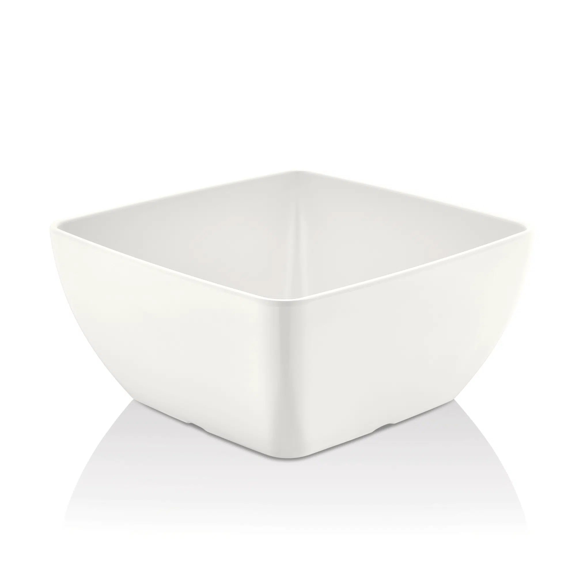 Melamin firkantet skål, hvid, 125x125x(h)65mm