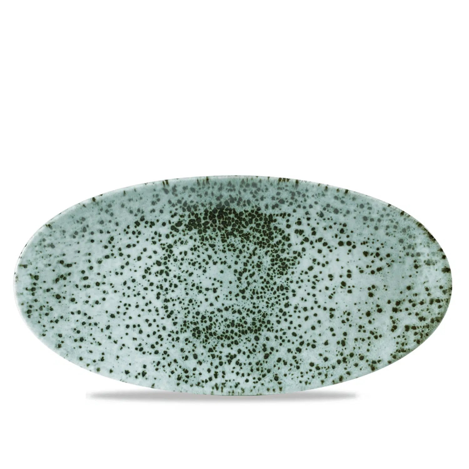 Mineral Green oval kokketallerken, 347x173mm