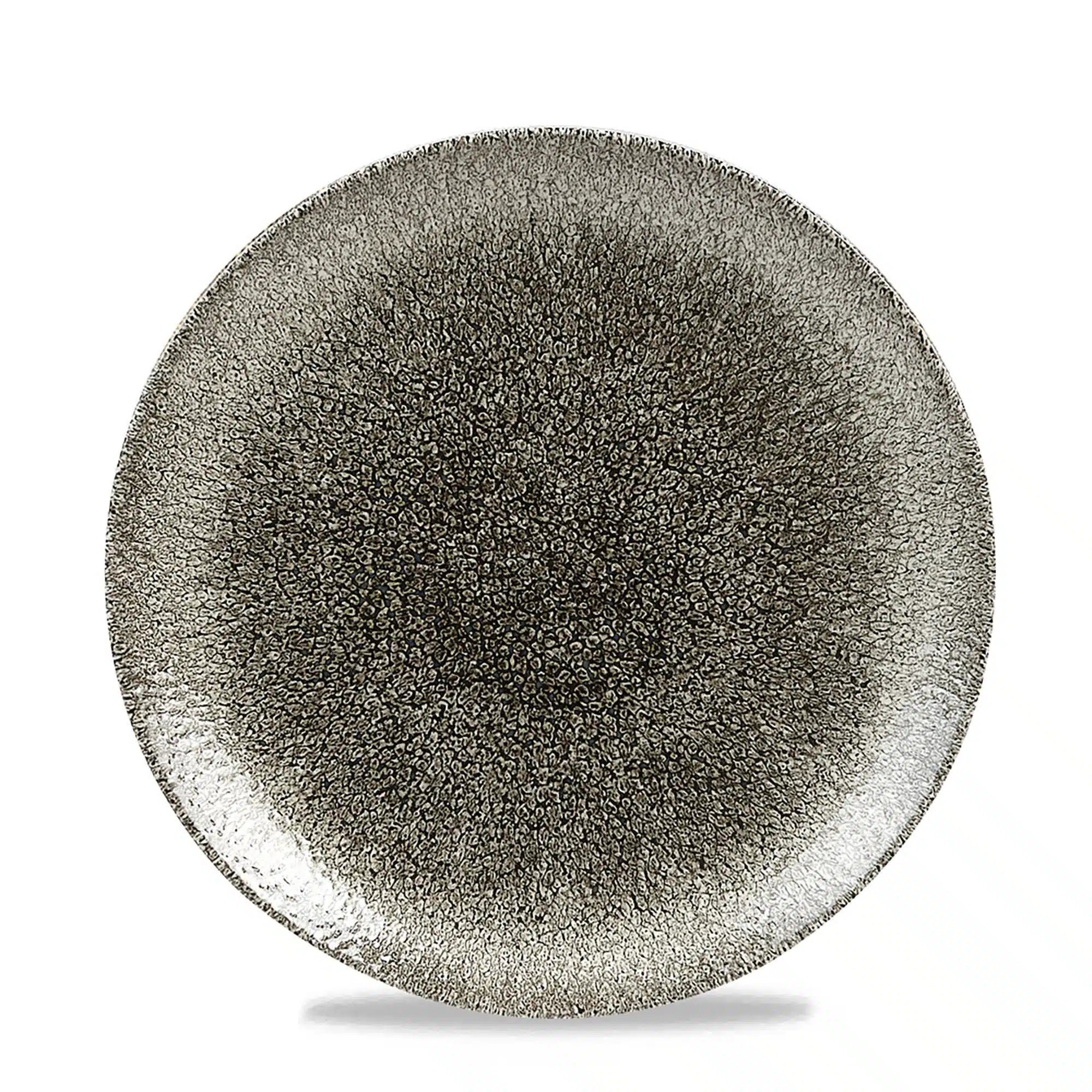 Raku Quartz Sort coupe tallerken, 217mm