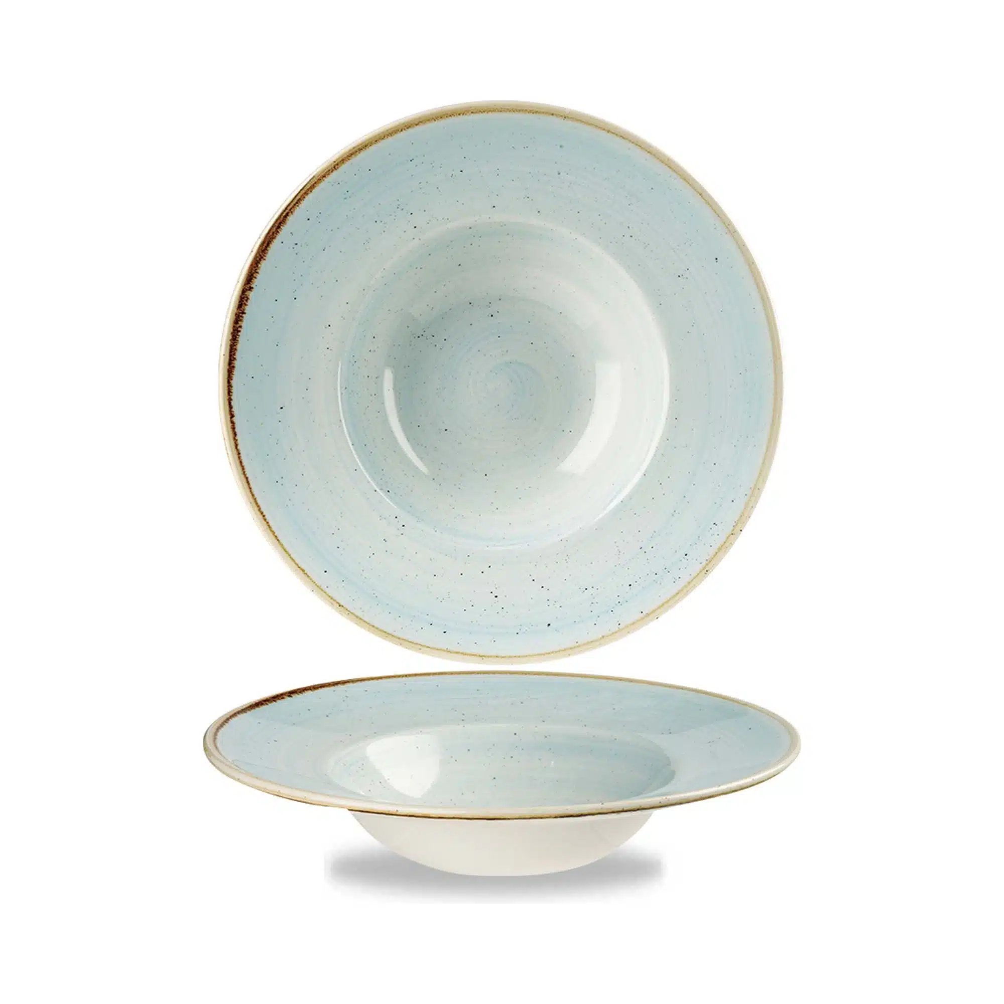 Stonecast Duck Egg Profil bred kant skål, 240mm
