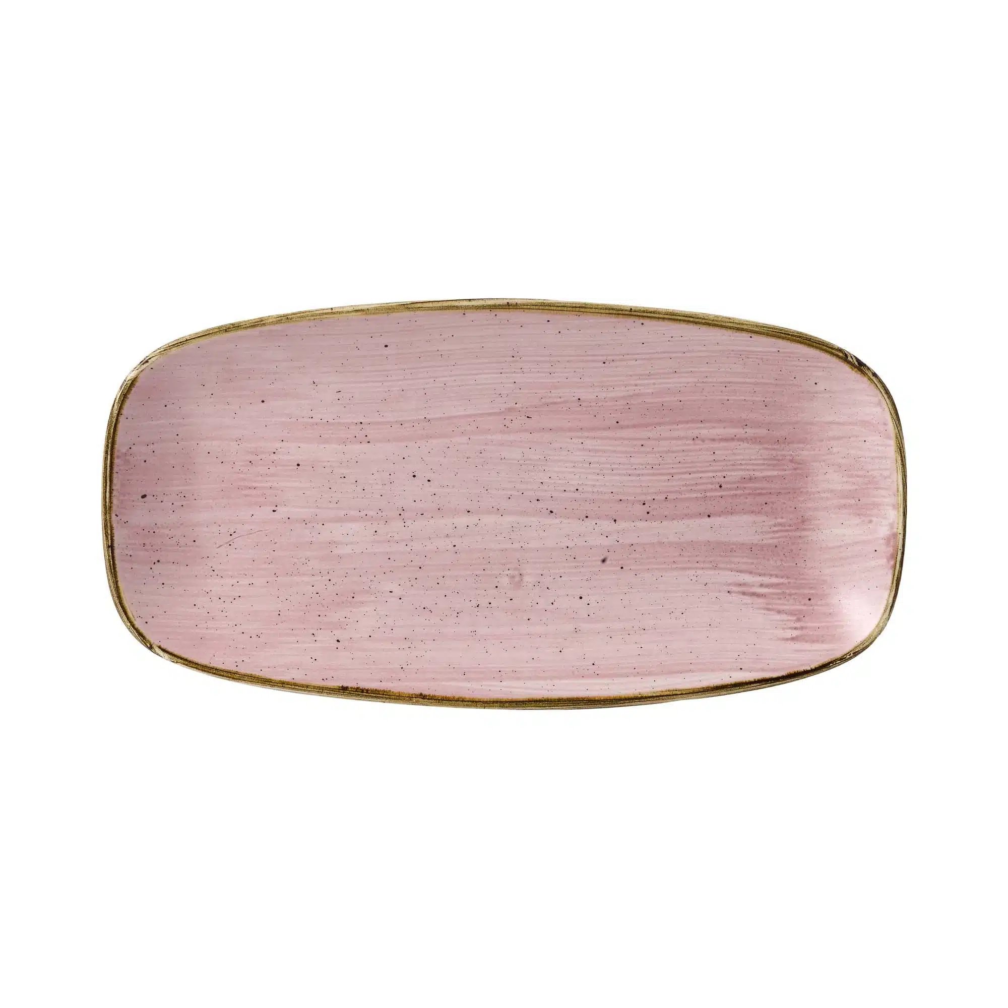 Stonecast Petal Pink kokkernes oblong tallerken, 298x153mm