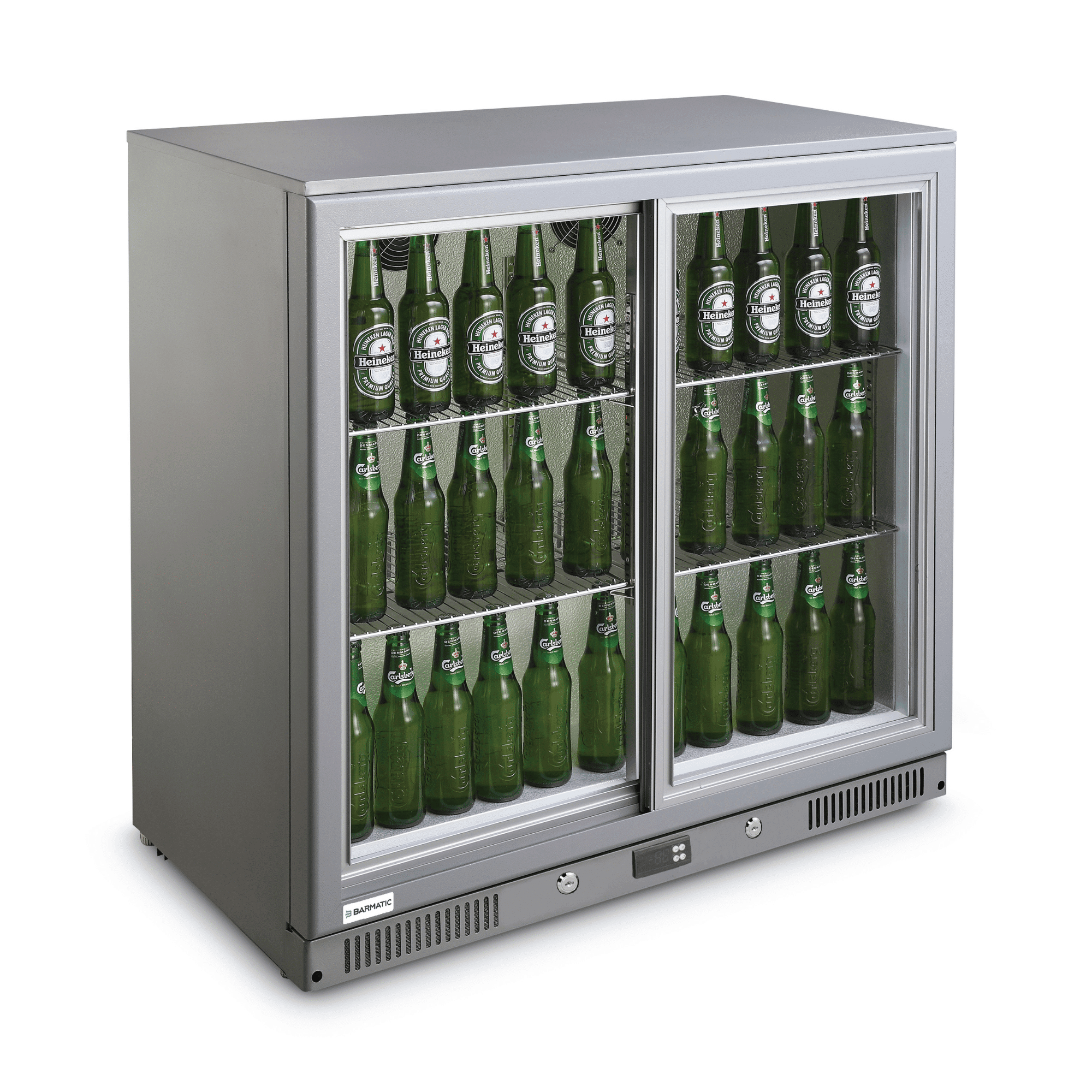 CANDOUR bar køler 198L med skydedør, 900x520x(H)835mm