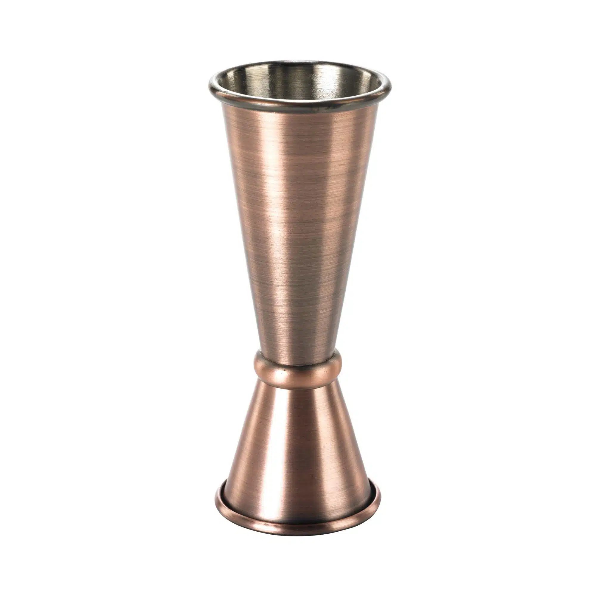 25 ml. x 50 ml. Japansk stil jigger, antik kobber