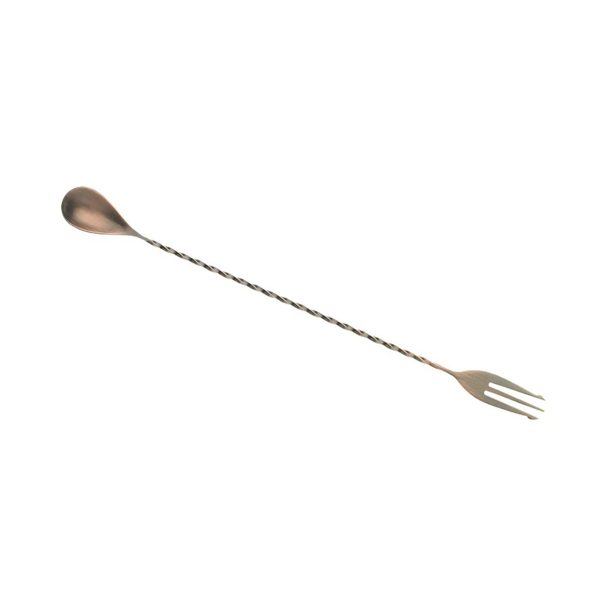 Bar Ske med Gaffel End, Antik Kobber, 315mm