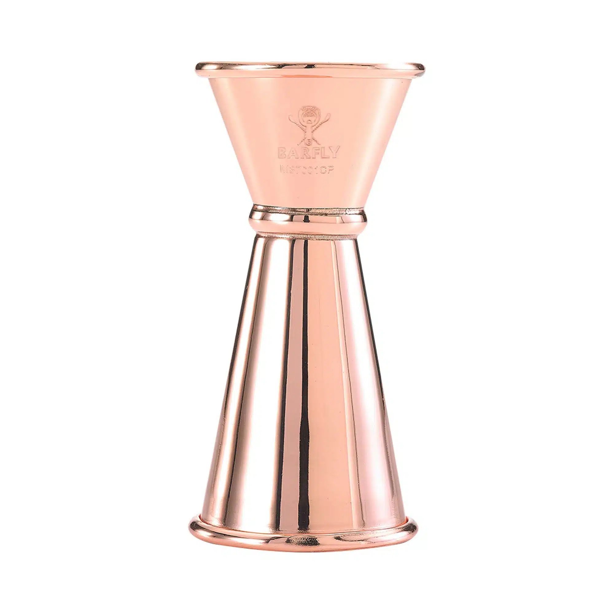 20 ml. x 40 ml. Japansk stil jigger, kobber tallerken