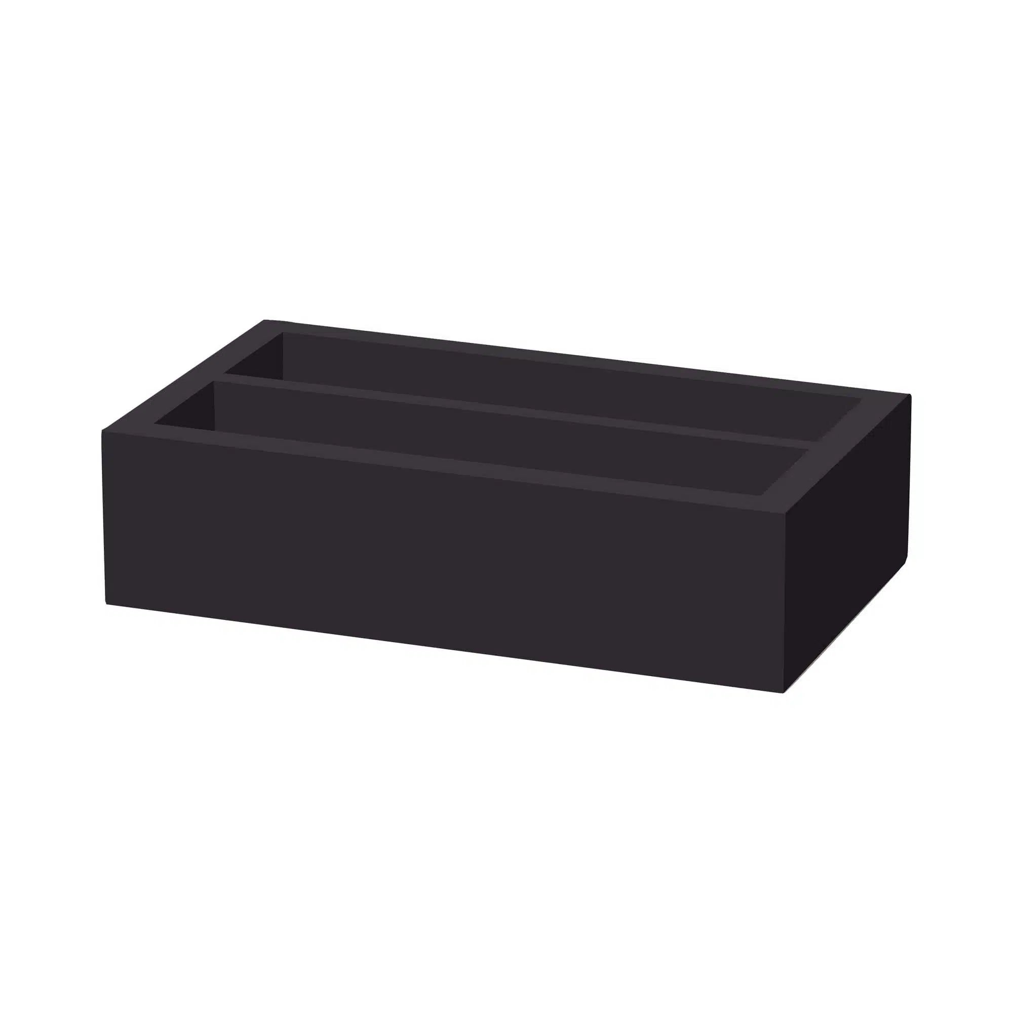 Madeira Sort to-delt bestikæske 275x165x60 mm