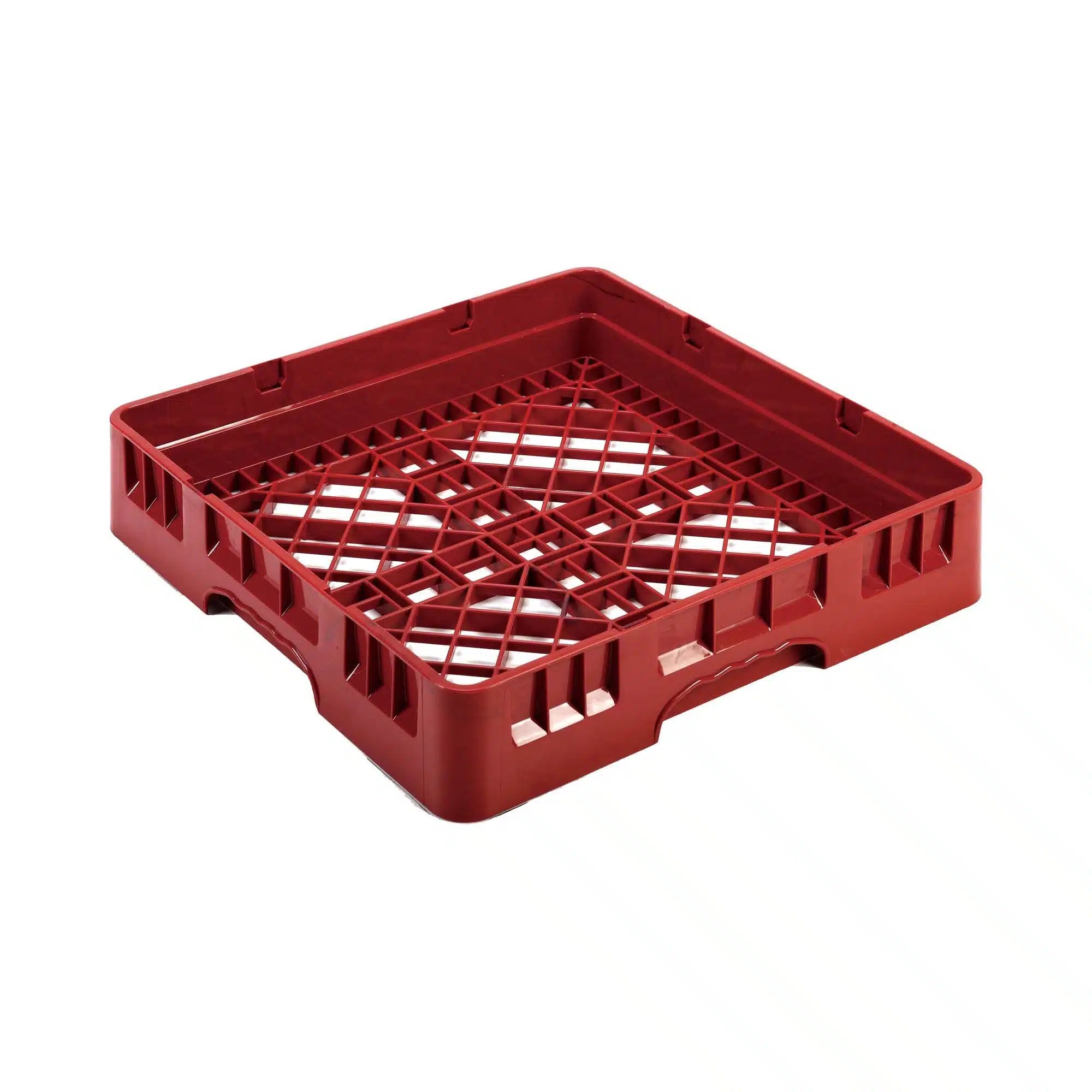Base rack Amerbox, 500x500x(H)100 mm Max. glas højde 70 mm, rød