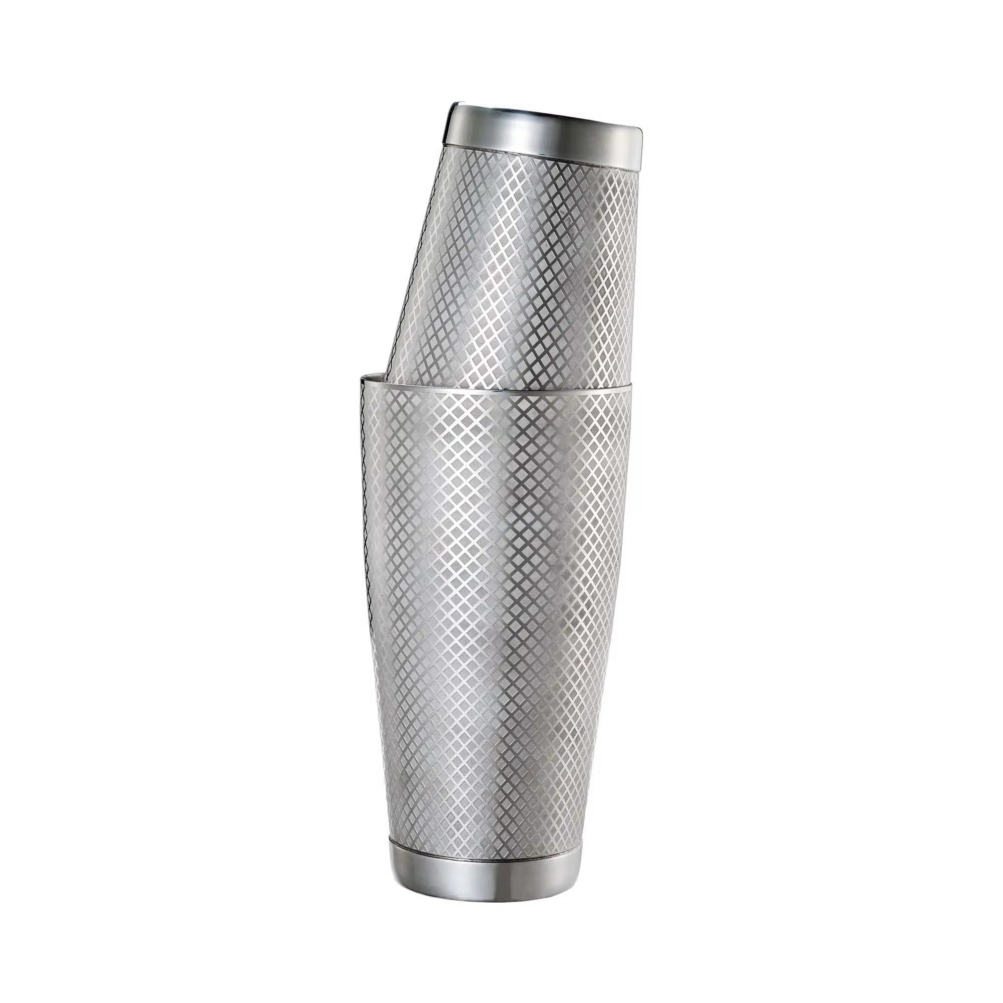 Diamond Lattice shaker/dåse sæt, rustfrit stål, Barfly