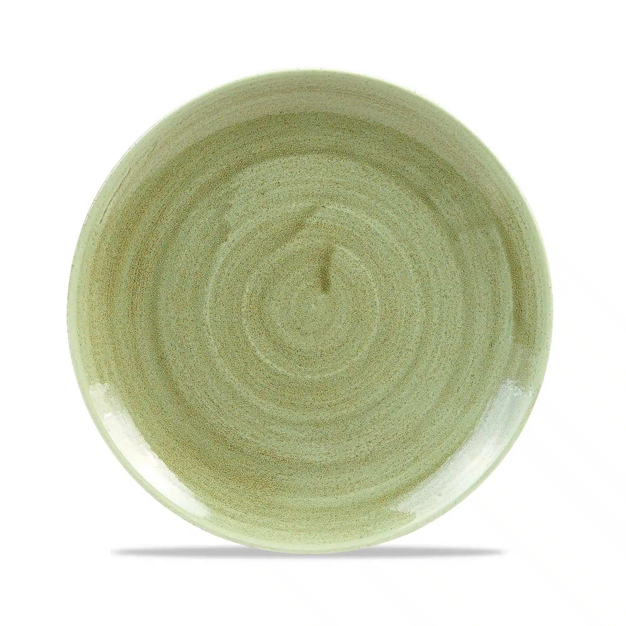 Coupe tallerken Stonecast Patina Burnished Green 217 mm